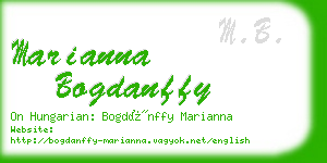 marianna bogdanffy business card